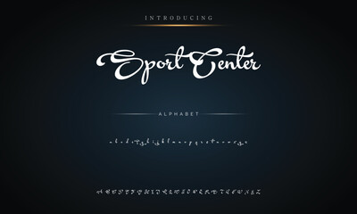 An elegant brush created a typeface, alphabet, and capital letters in vector form.