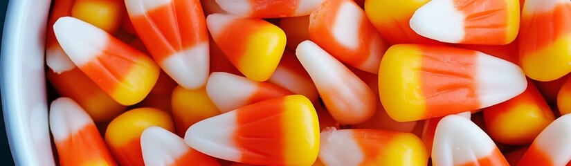 Close-up on National Candy Corn Day – A Sweet Celebration of the Iconic Halloween Treat, Embracing the Festive Season's Sugary Tradition on October 30th.