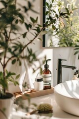 Eco-Friendly Housekeeping: Bathroom Cleaned with Natural, Chemical-Free Products