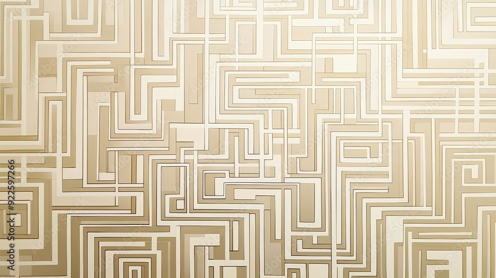 Aufkleber abstract pattern of intersecting lines, creating a maze that mimics a subway network.