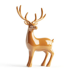 3d render reindeer, Merry Christmas and Happy new year concept.