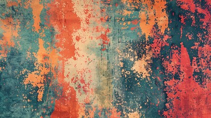 Obraz premium Generative Ai vintage grunge colorful collage background