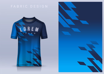 Fabric textile design for Sport t-shirt, Soccer jersey mockup for football club. uniform front view.	