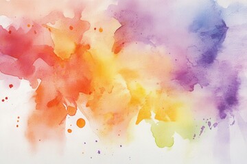 Colorful Abstract Watercolor Painting