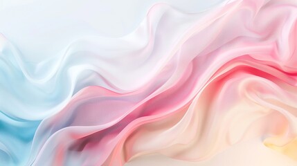 Fototapeta premium A colorful, flowing piece of fabric with a pink and blue stripe