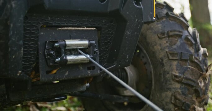 ATV Winch Motor Pulling In Cable