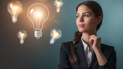 Woman leader with ideas and inspiration. Next generation leader.