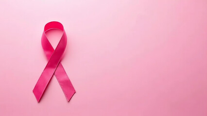 pink ribbon on a pink background