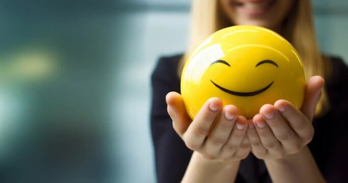 positive mood mental health peace wellbeing in office work between employees, reduce stress, client feedback excellent review rating, slow motion