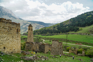 ruins of fortresses in the mountains