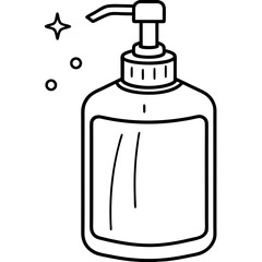 A simple Hand sanitizer bottle art vector illustration