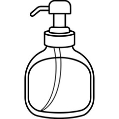A simple Hand sanitizer bottle art vector illustration