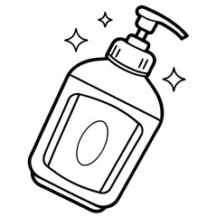 A simple Hand sanitizer bottle art vector illustration