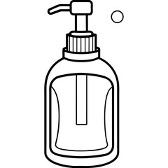 A simple Hand sanitizer bottle art vector illustration