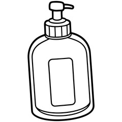 A simple Hand sanitizer bottle art vector illustration