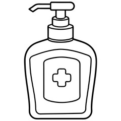 A simple Hand sanitizer bottle art vector illustration