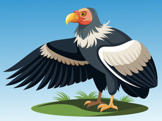 Condor des Andes charognard vautour sauvage nature animal grande espèce d’oiseau avec envergure
