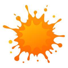 Orange splash effect  art vector illustration