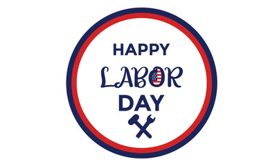 Happy Labor Day icon, vector illustration .