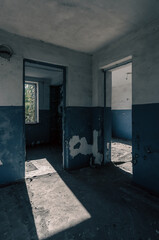 destroyed building in a city lost during the war with Ukraine