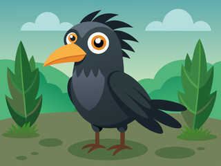 Oiseau Australien Corbeau Pie Alouette Dessin Animé Mignon Sans Couture Fond D’écran
