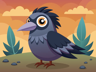 Oiseau Australien Corbeau Pie Alouette Dessin Animé Mignon Sans Couture Fond D’écran
