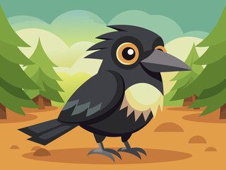 Oiseau Australien Corbeau Pie Alouette Dessin Animé Mignon Sans Couture Fond D’écran
