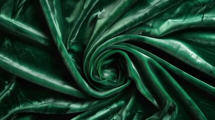 Luxurious Emerald Green Velvet Fabric Texture. Generative AI