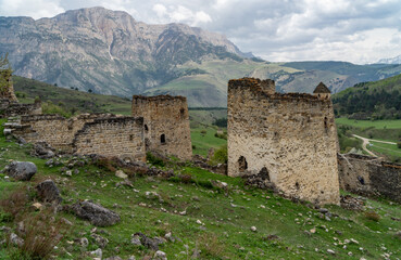 Fototapeta premium ruins of fortresses in the mountains
