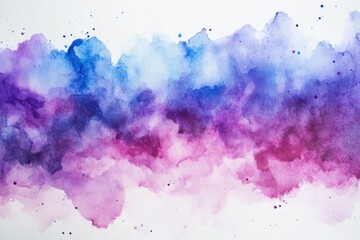 Fototapeta premium A vibrant abstract watercolor painting featuring shades of purple, pink, and blue creating a dreamy atmosphere.