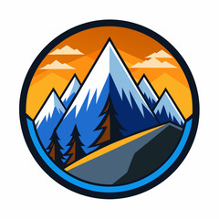 Mountain-logo art vector illustration