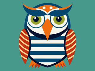 Vecteur floride barrée hibou illustration
