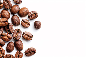 Fototapeta premium Coffee Beans on White Background
