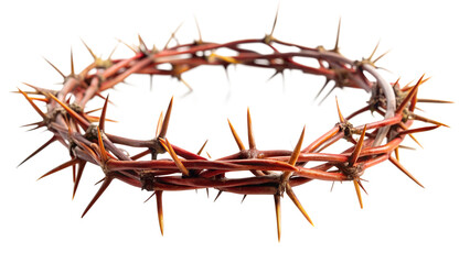 crown of thorns on transparent background, AI Generative