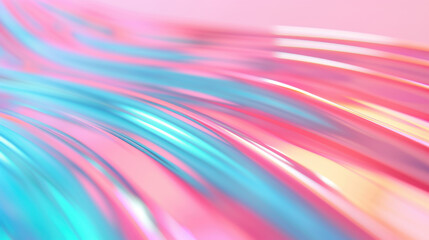 Fototapeta premium Vibrant abstract background featuring flowing lines in pink and blue hues, creating a smooth and dynamic visual effect.