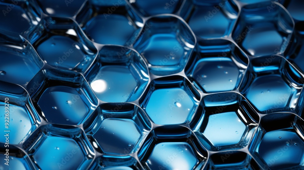 Poster honeycomb pattern on textured background for creative design projects and inspiration