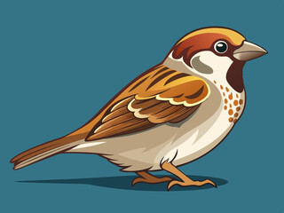 Illustration vectorielle premium Sparrow 
