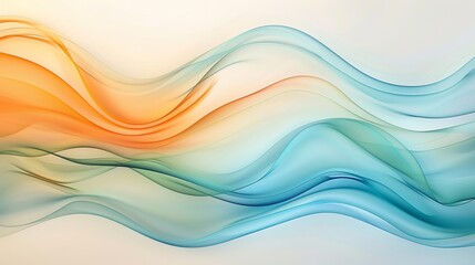 Fototapeta premium A long, wavy line of white and blue