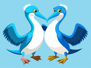 Danse d’accouplement de fous à pieds bleus