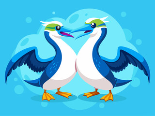 Danse d’accouplement de fous à pieds bleus