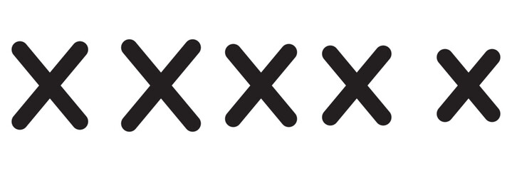 Black Cross Symbol set. Vector