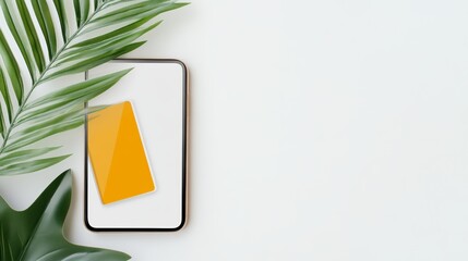 A smartphone with a mobile app open, showing a users loan repayment schedule and progress, copy space for text, high-resolution photo, realistic photo