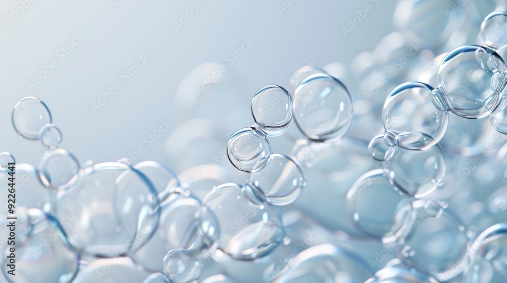 Poster the image is a close up of many bubbles of different sizes floating in the air