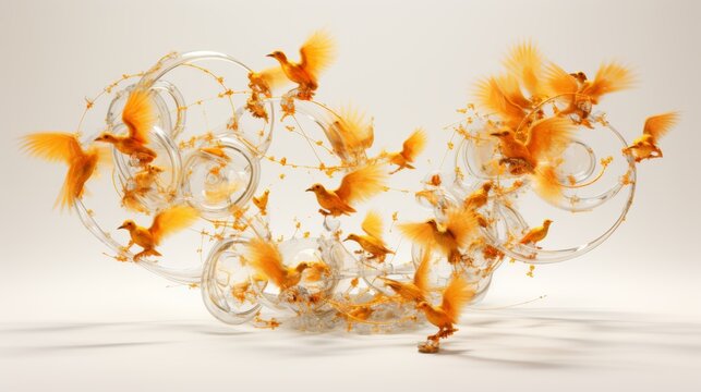 Detailed and informative infographic exploring the complexities of bird flight inertia.