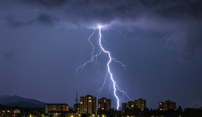lightning in the city