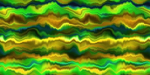 Blurry silk moody horizontal stripe texture border background. Wavy irregular bleeding wave seamless edge pattern. Atmospheric ombre distorted banner with watercolor effect. Space dyed washi tape