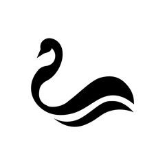 peacock swan logo icon vector eps