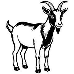 Fototapeta premium Goat art vector illustration