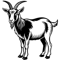 Goat art vector illustration