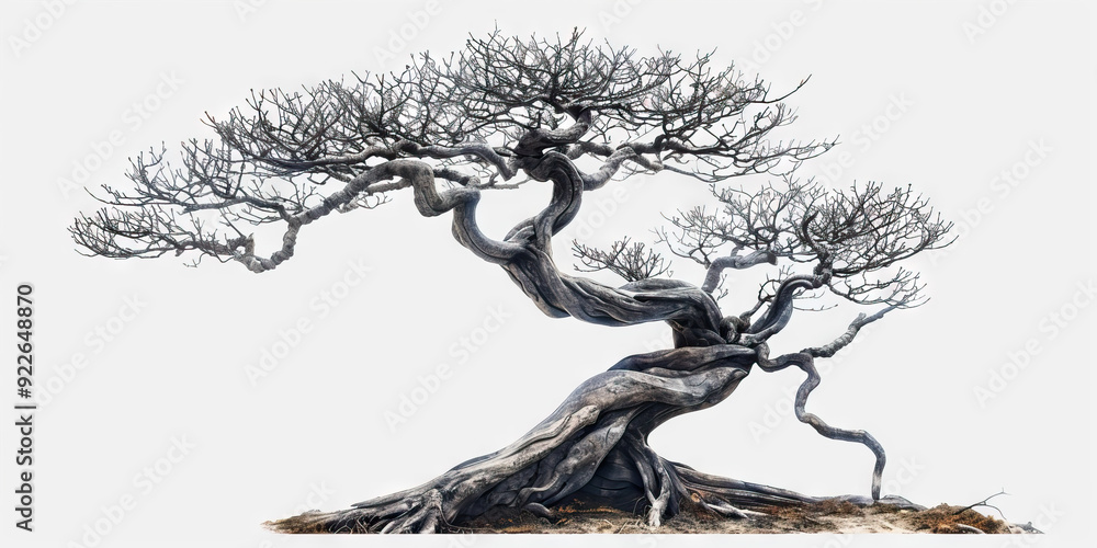 Poster bonsai tree showing elegant branch structure